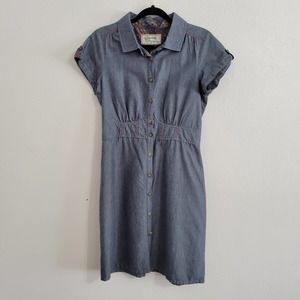 Aventura Chambray Short Sleeve Sheath Dress